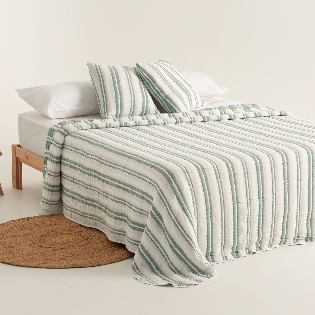 Colcha Jacquard Rayas Algodón TENA
