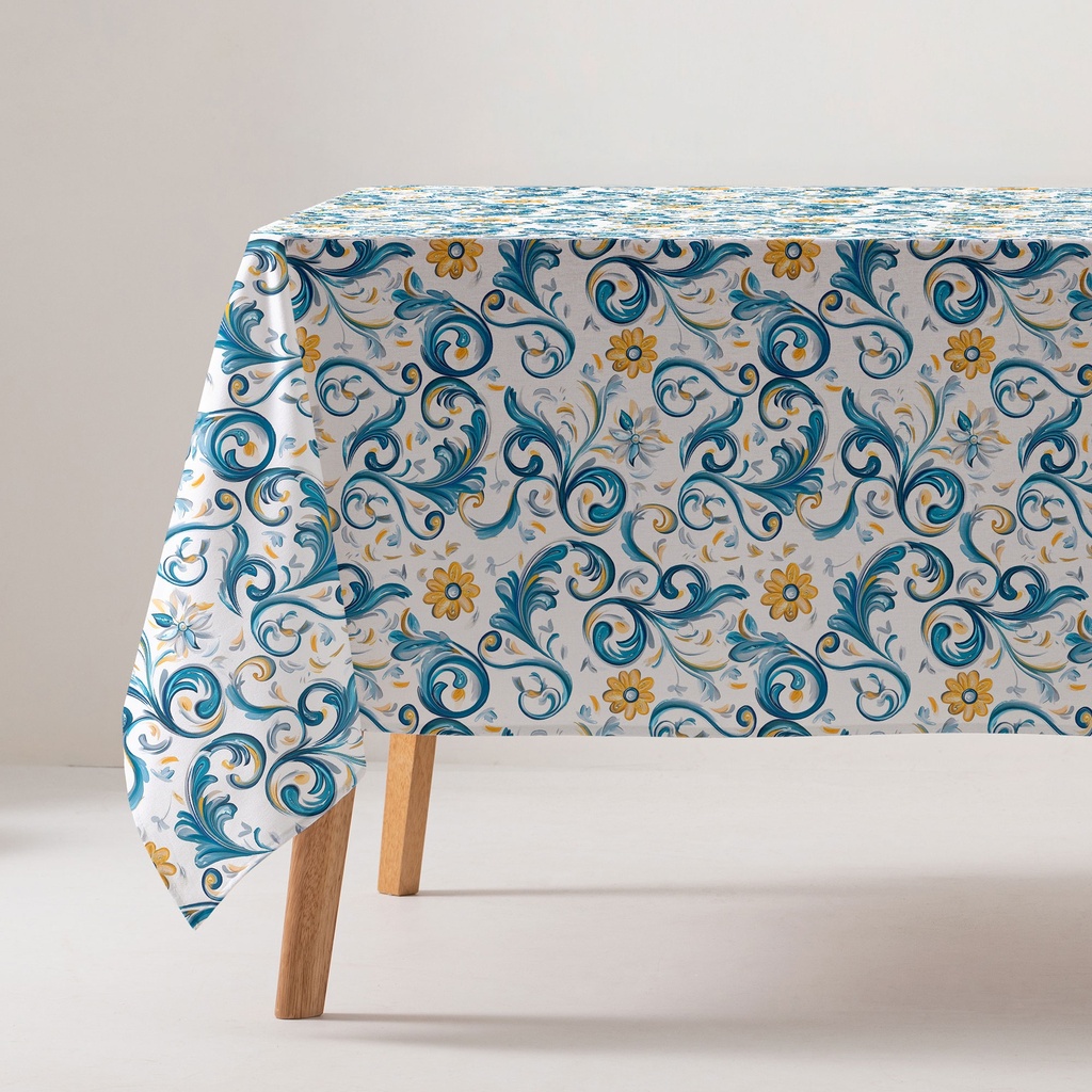 Mantel Antimanchas Estampado Algodón OLAN