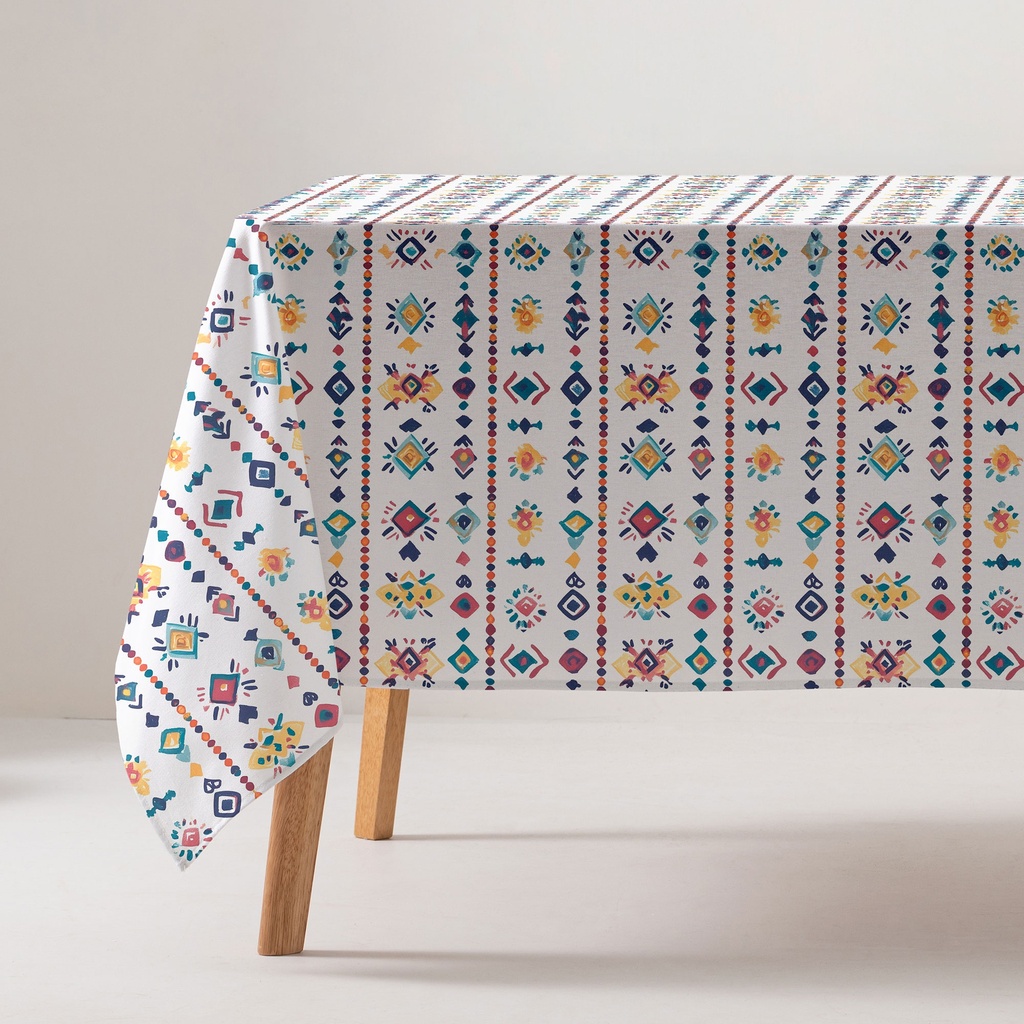 [MDELYRA100] Mantel Antimanchas Estampado Algodón ELYRA (160x100 cm)