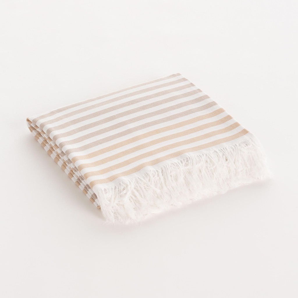 [FOUTTARSBE-90] Fouta Tarsia (Beige, 90x180 cm)
