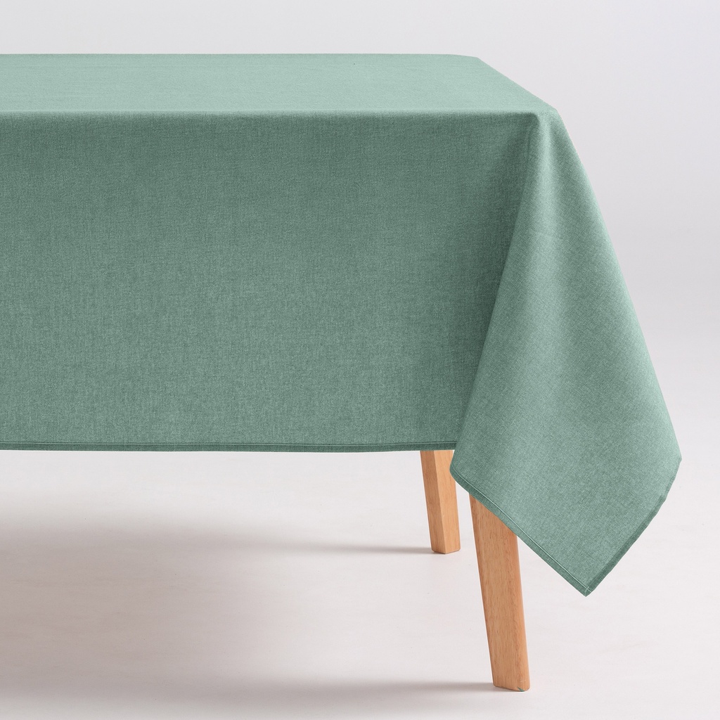 [MINDICE-100] Mantel Liso Antimanchas Algodón INDIRA (Celeste, 140x100 cm)