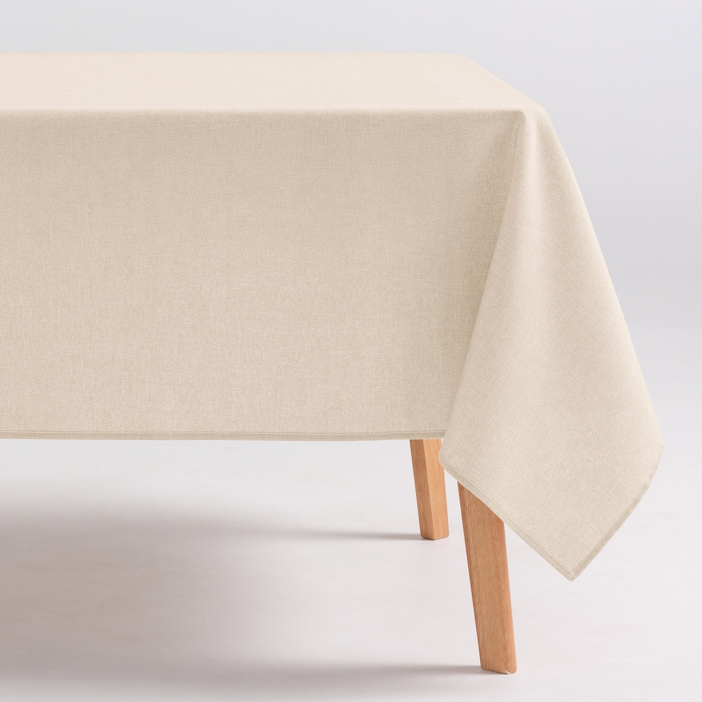 [MINDICR-100] Mantel Liso Antimanchas Algodón INDIRA (Crudo, 140x100 cm)