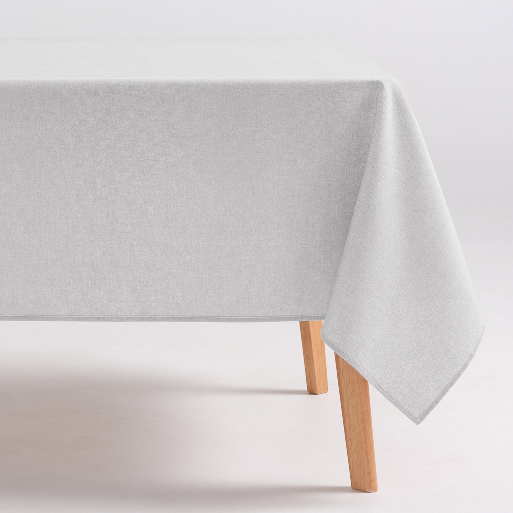 [MINDIGRCL-100] Mantel Liso Antimanchas Algodón INDIRA (Gris Claro, 140x100 cm)