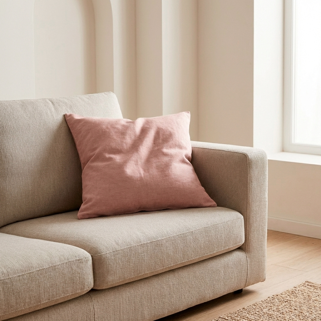 [FCINDISa-45] Pack 2 Fundas Cojín Liso INDIRA (Salmón)