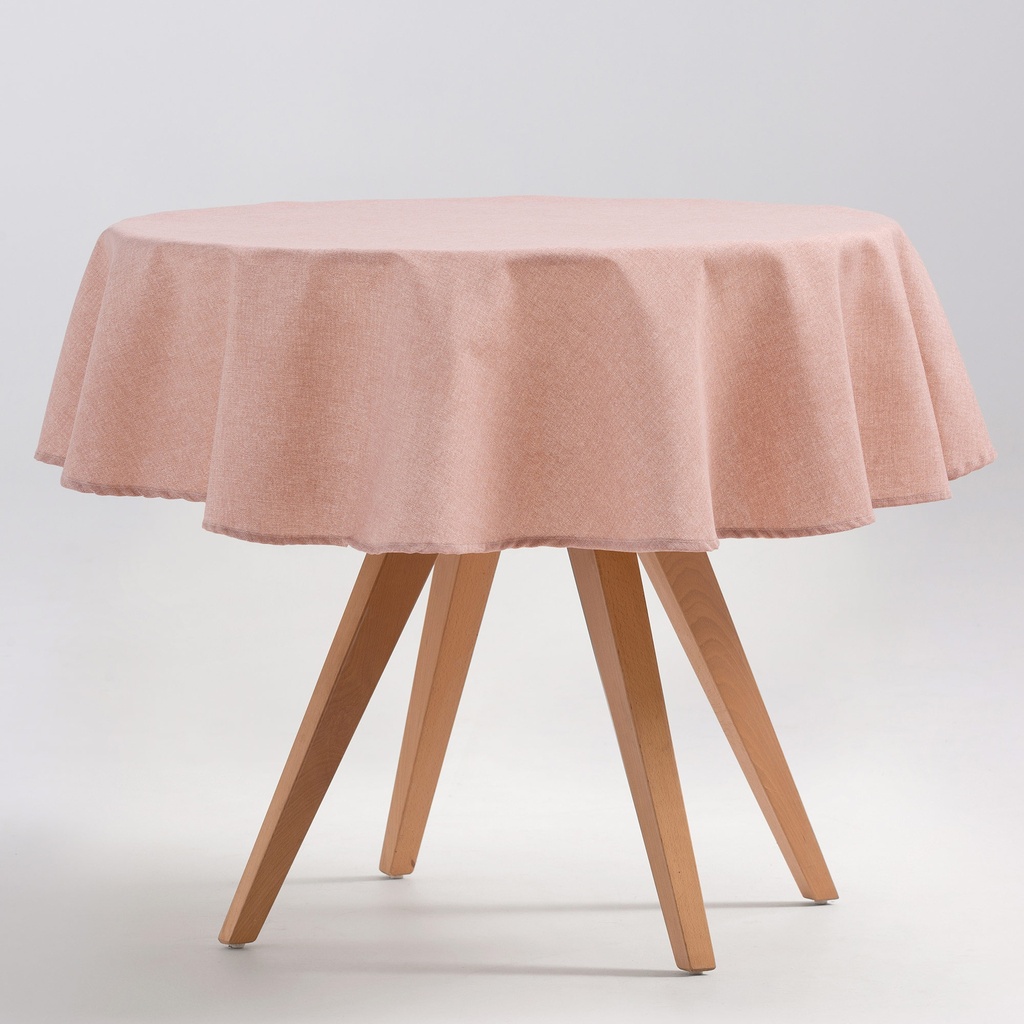 [MINDISa-135] Mantel Liso Antimanchas Algodón INDIRA (Salmón, 135x135 cm)