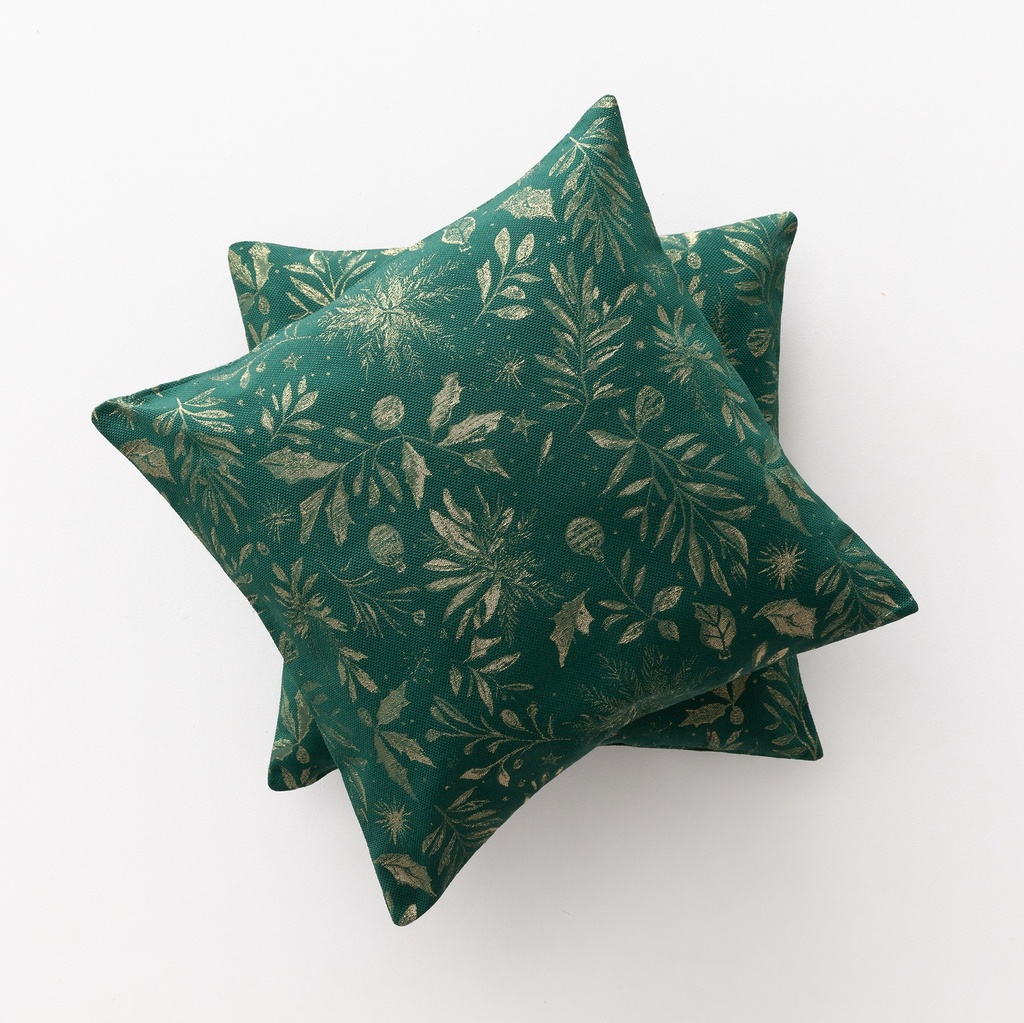 Pack 2 Fundas Cojín Jacquard Navidad FLENOR 45x45 cm