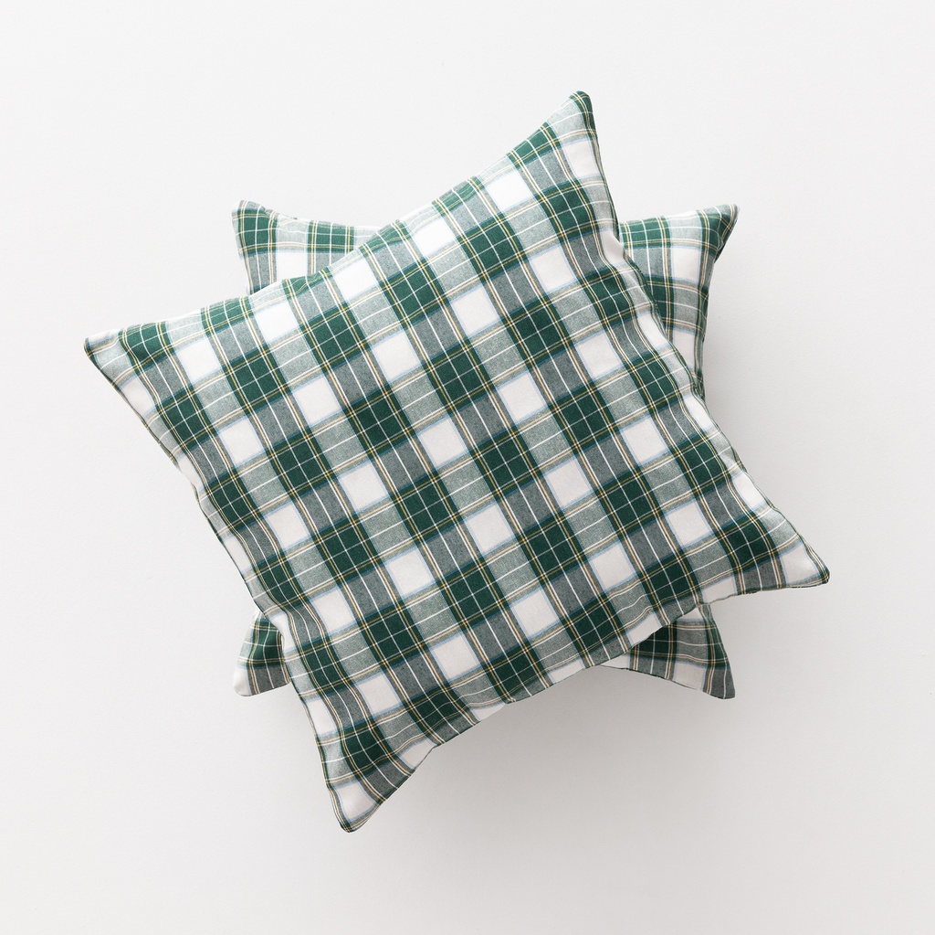 Pack 2 Fundas de Cojín Jacquard Navidad Check 45x45cm