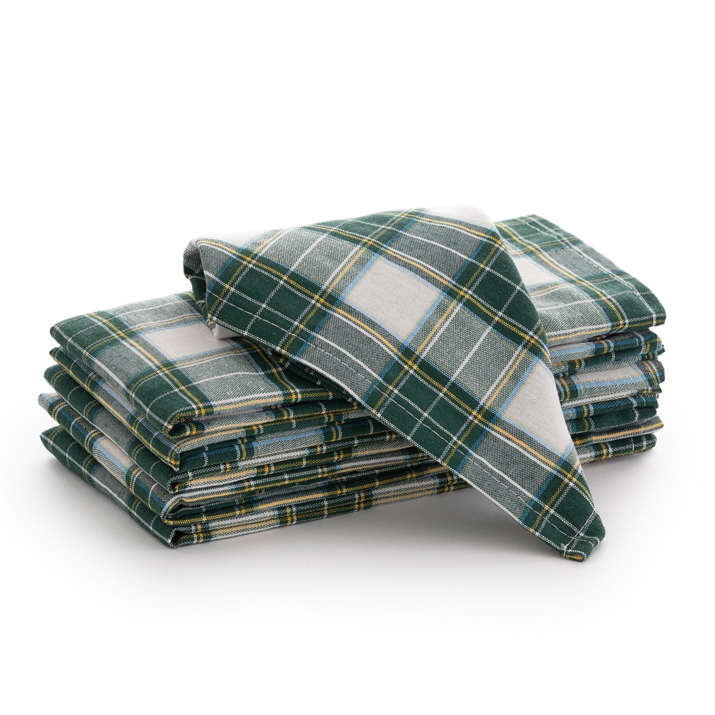Pack 6 Servilletas Navidad Cuadros Check 45x45cm
