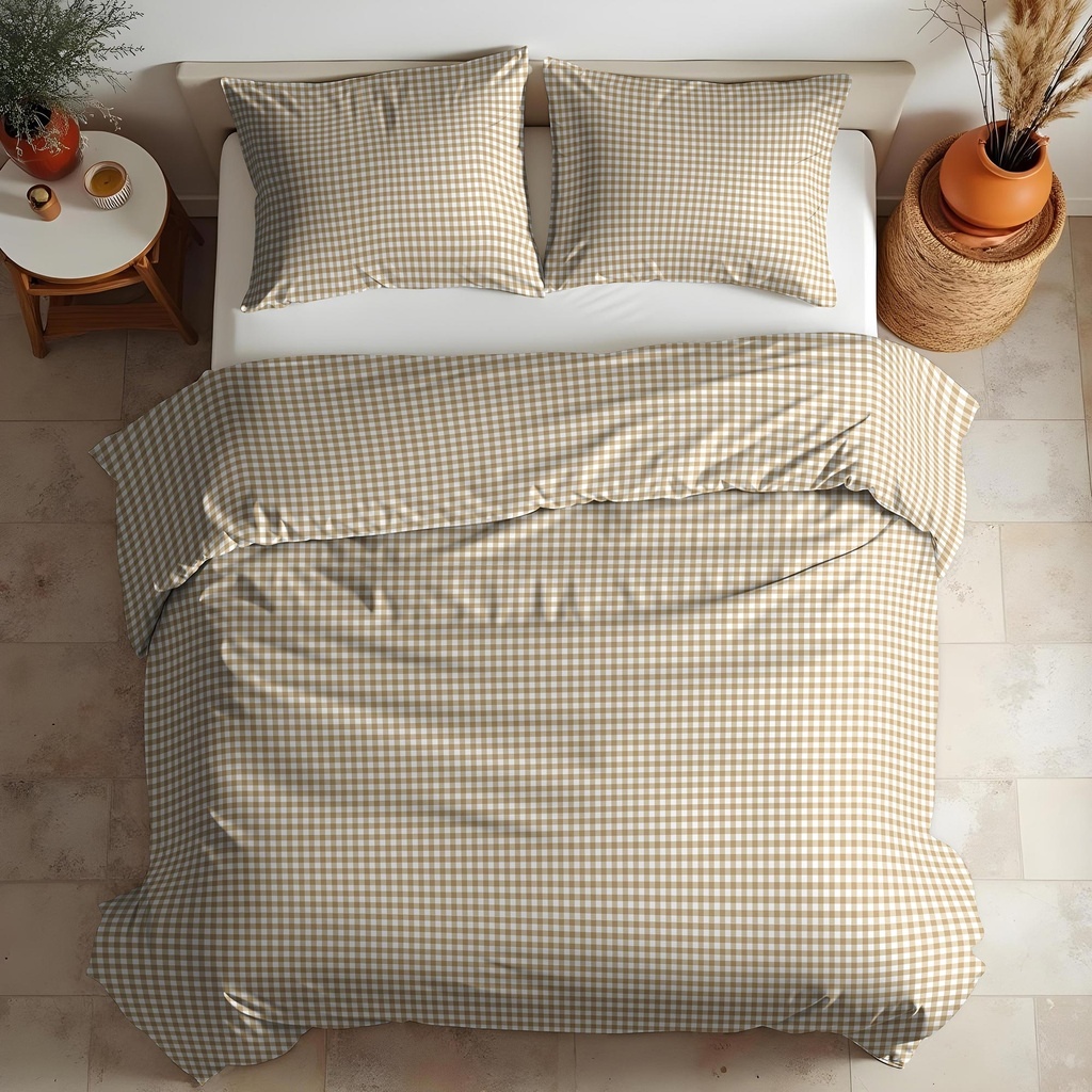 Funda Nórdica 100% Algodón VICHY + Funda de Almohada