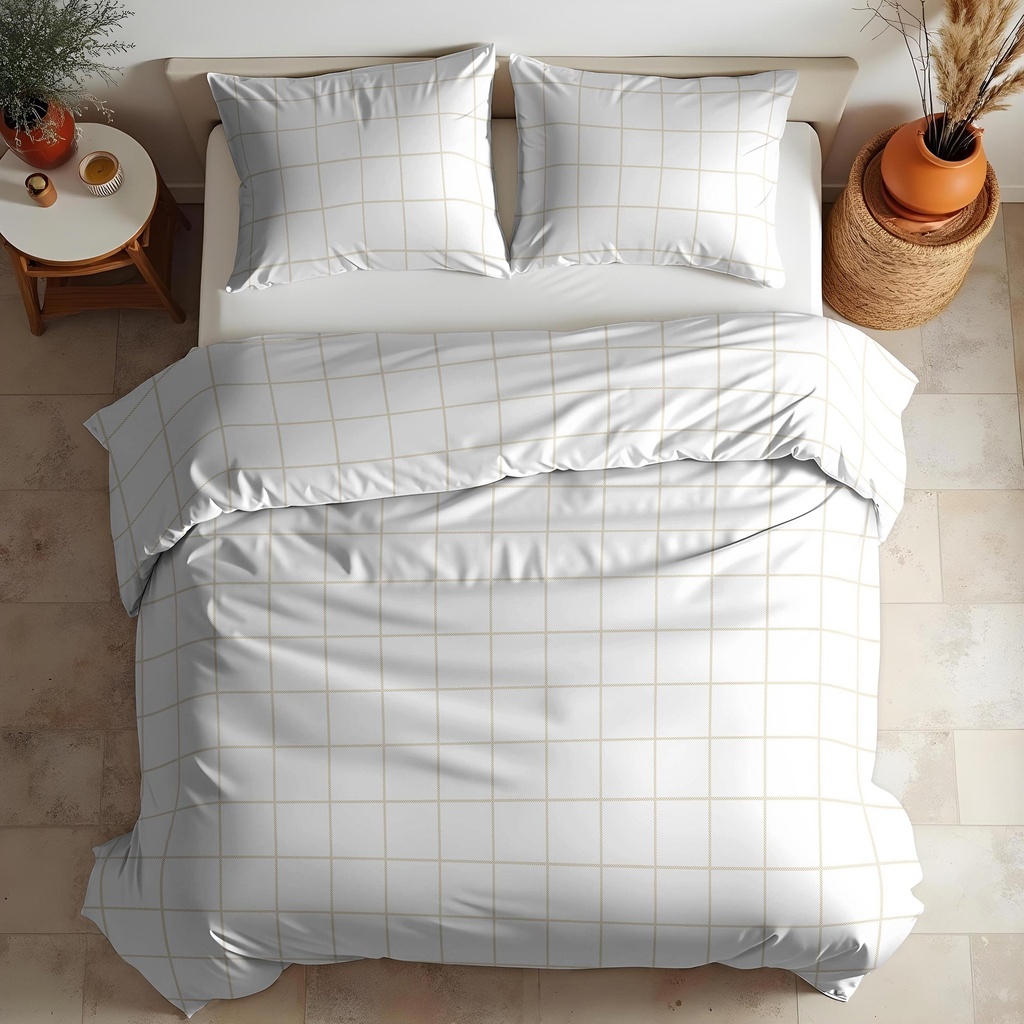 Funda Nórdica 100% Algodón EVANIA + Funda de Almohada