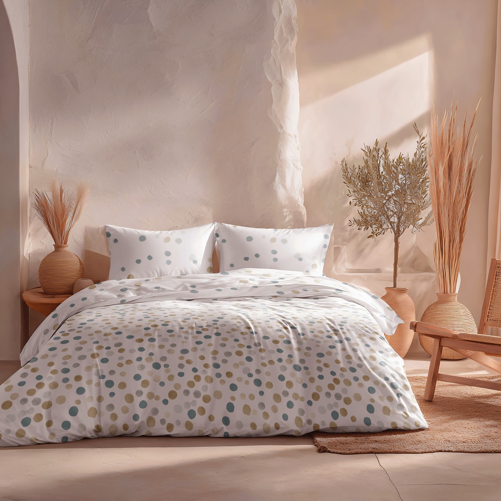 Funda Nórdica 100% Algodón OLIVIA + Funda de Almohada