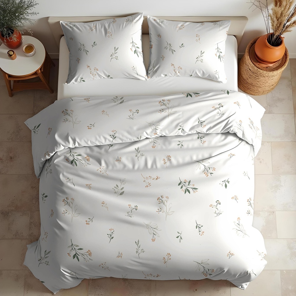Funda Nórdica 100% Algodón FLORISA + Funda de Almohada