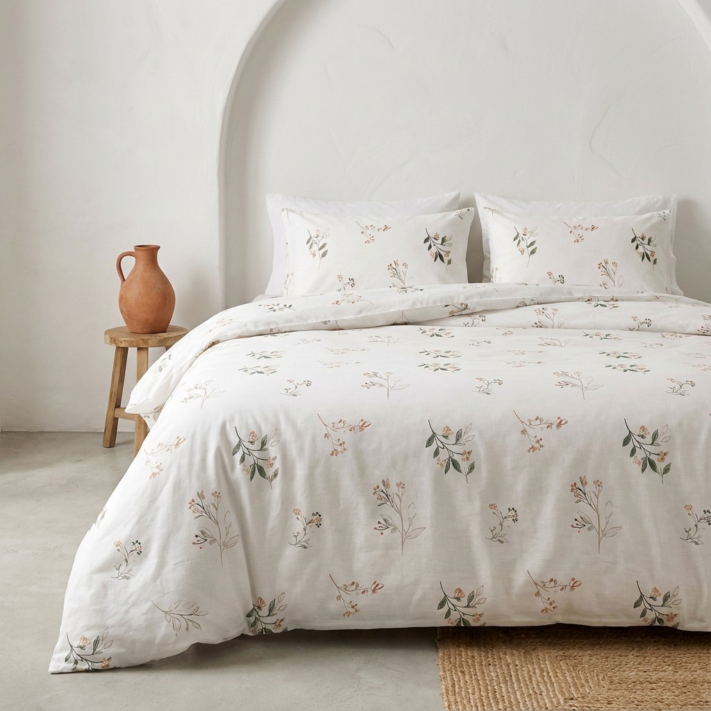 Funda Nórdica 100% Algodón FLORISA + Funda de Almohada