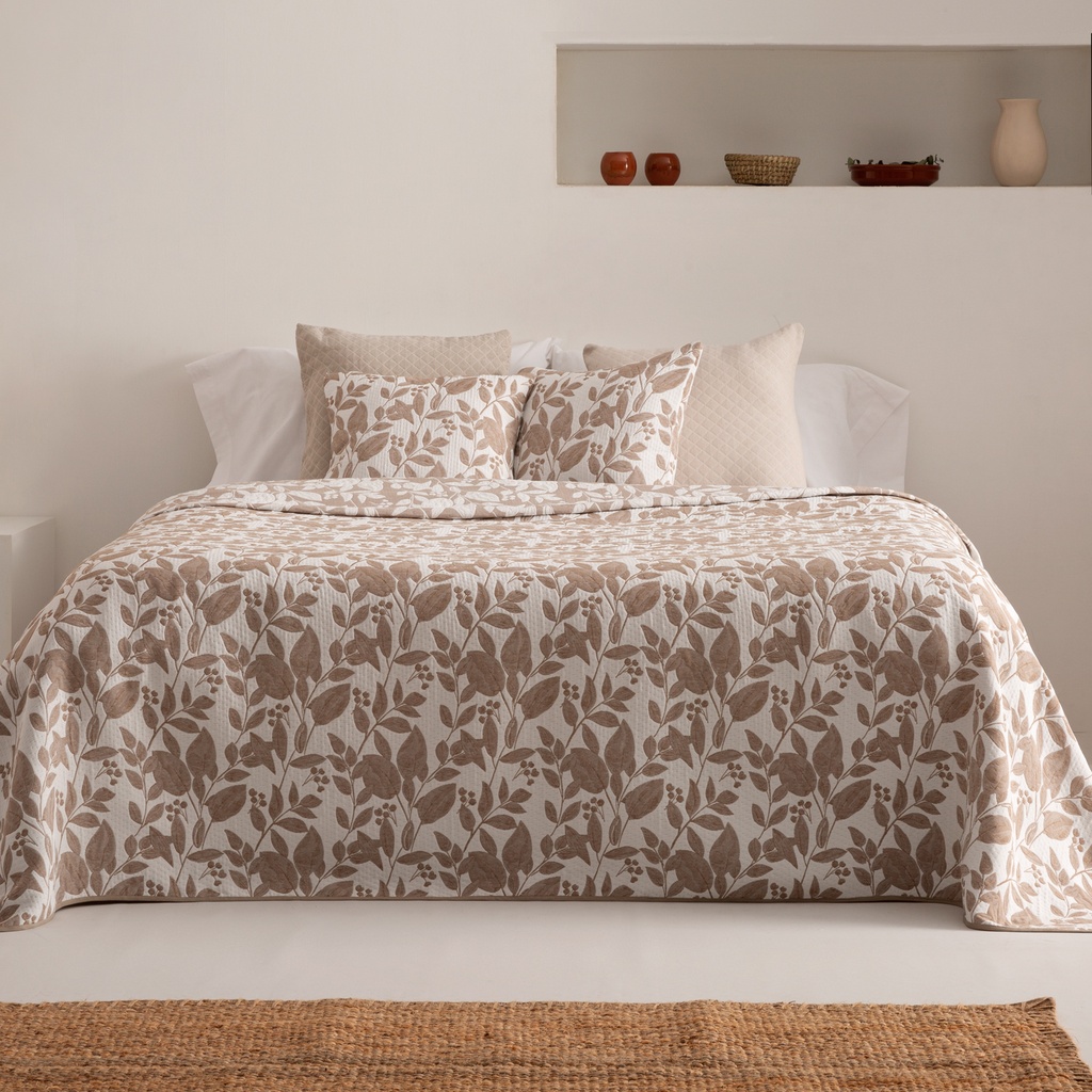 [COLSALV180-BE] Colcha ligera Salvi jacquard (Beige, 180x270 cm)