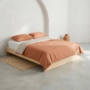 Juego Funda Nórdica Reversible 100% Algodón CARMINA - Teja/Lino