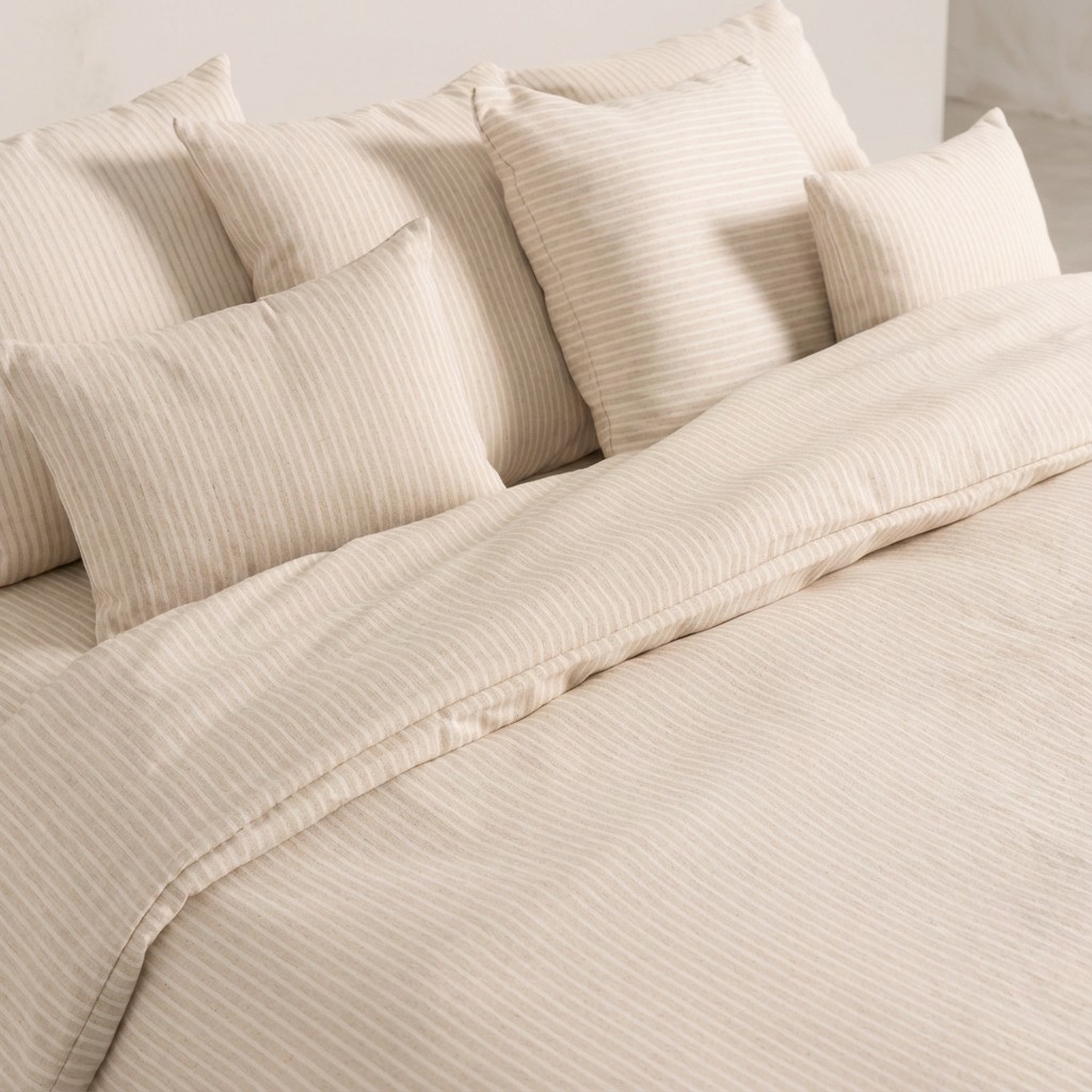 [FNPUNTLI-150] Funda Nórdica Hilo Tintado Rayas PUNT (Lino, Cama 80/90 - 150x220 cm)