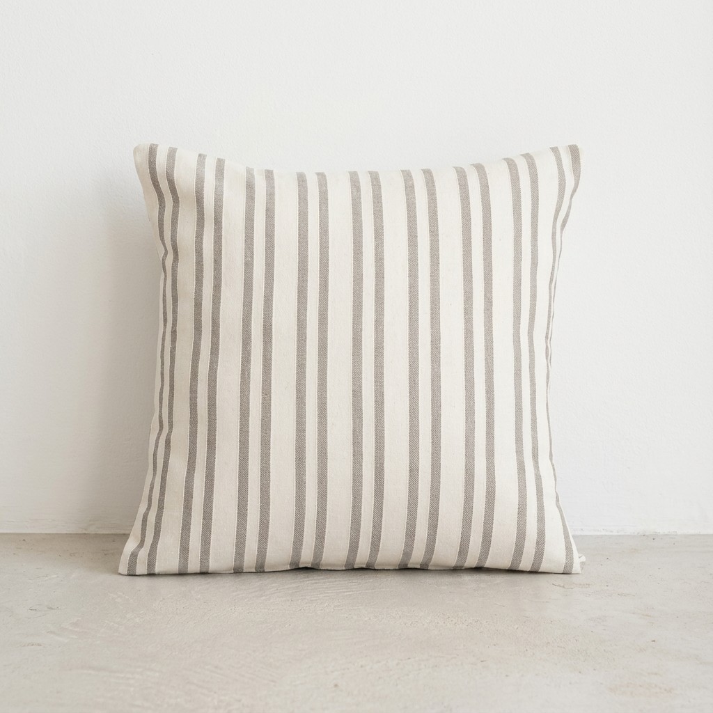 [FC2TRAMTA-45] Pack 2 Fundas de Cojín Rayas Relieve TRAMUNTANA (Taupe, 45x45 cm)