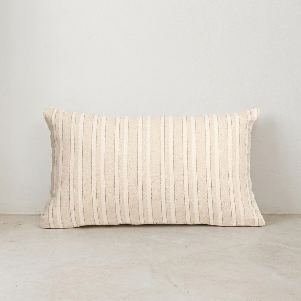 [FC2TRAMLI-50] Pack 2 Fundas de Cojín Rayas Relieve TRAMUNTANA (Lino, 50x30 cm)