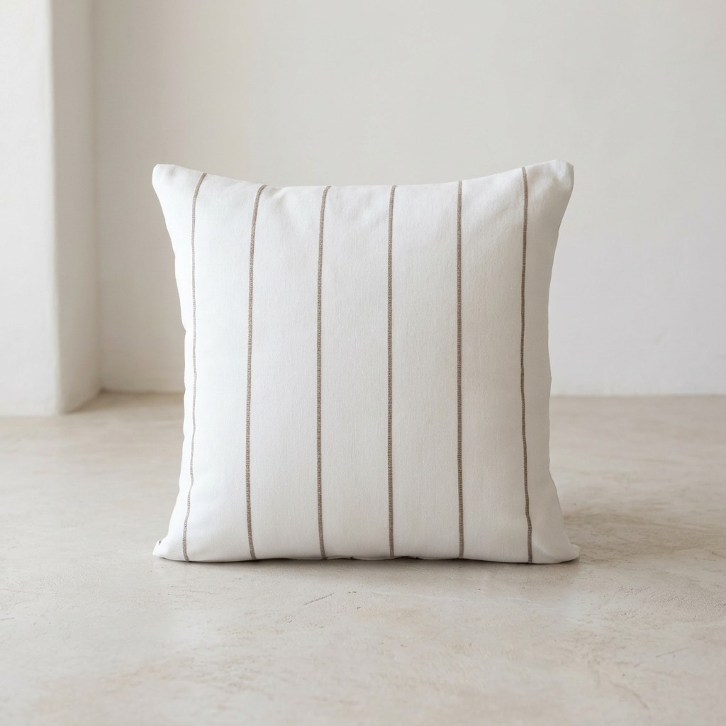 [FC2TRASLI-45] Pack 2 Fundas de Cojín Hilo Relieve Tintado TRASBLANC (Lino, 45x45 cm)