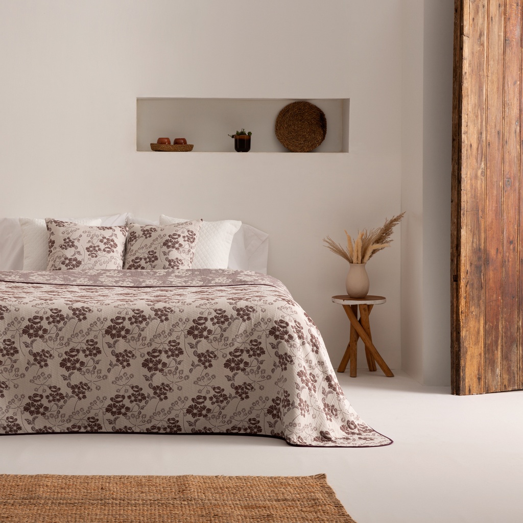 [COLILA180] Colcha ligera Ilala malva jacquard (Cama 80/90 - 180x270 cm)