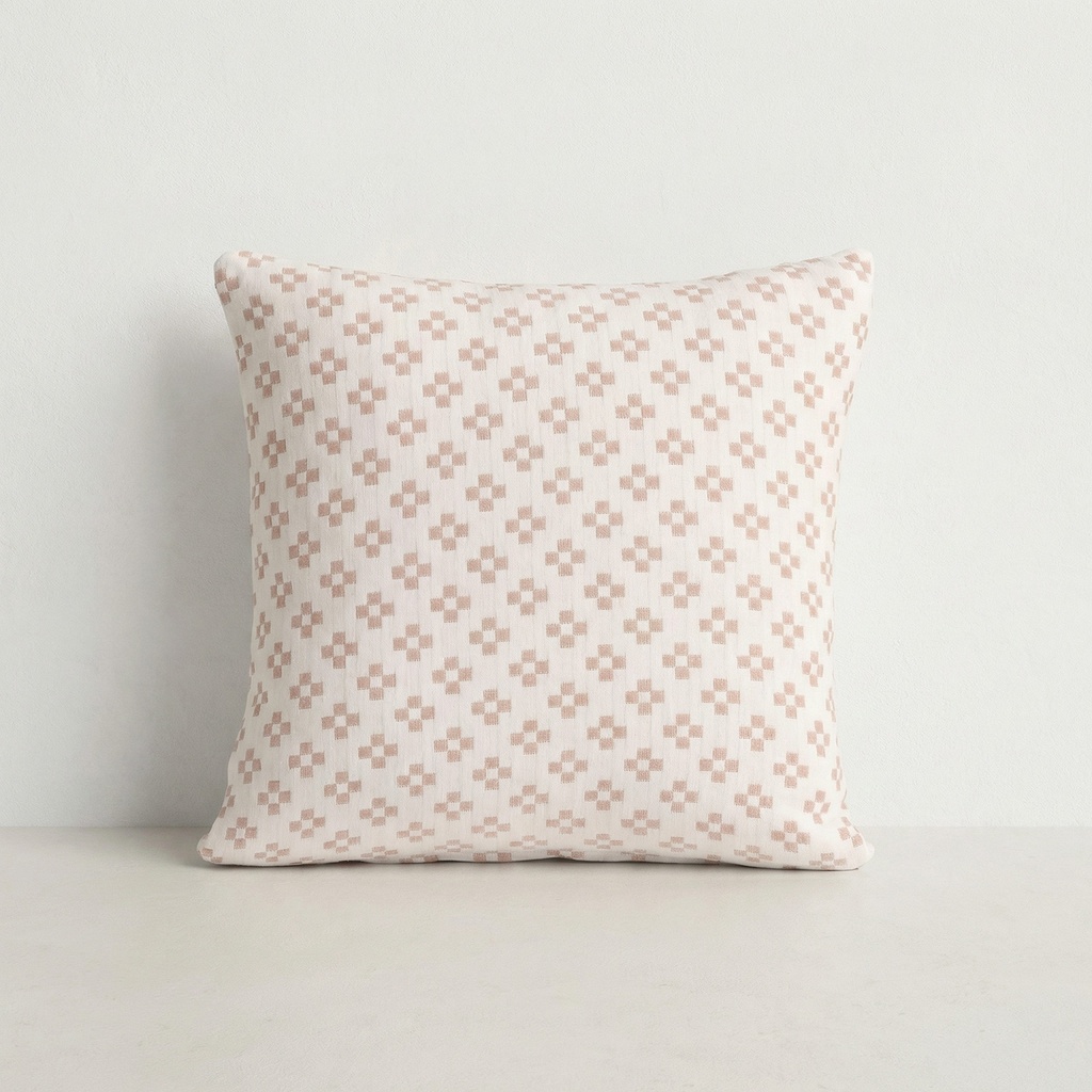 [FC2PUNTRo-45] Pack 2 Fundas de Cojín Jacquard Algodón PUNT CRUZ (Rosa)