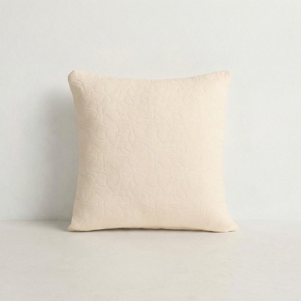 [FC2JAZMICR-45] Pack 2 Fundas de Cojín Jacquard Algodón JAZMIN (Crudo)