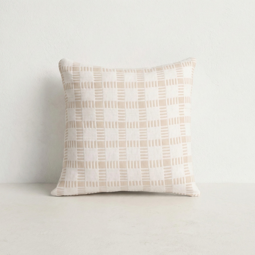 [FC2HORTMF-45] Pack 2 Fundas de Cojín Jacquard Algodón HORT (Marfil)