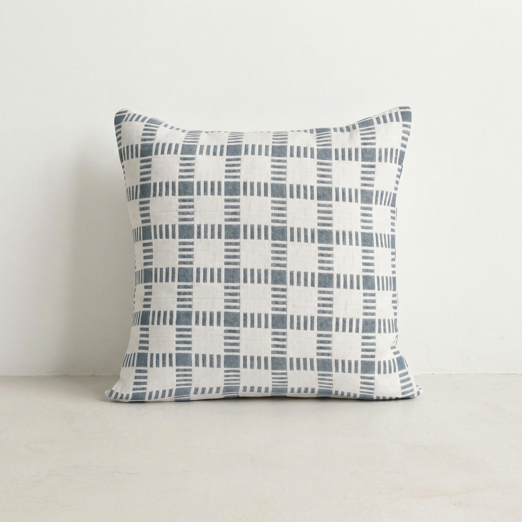 [FC2HORTAZ-45] Pack 2 Fundas de Cojín Jacquard Algodón HORT (Azul)