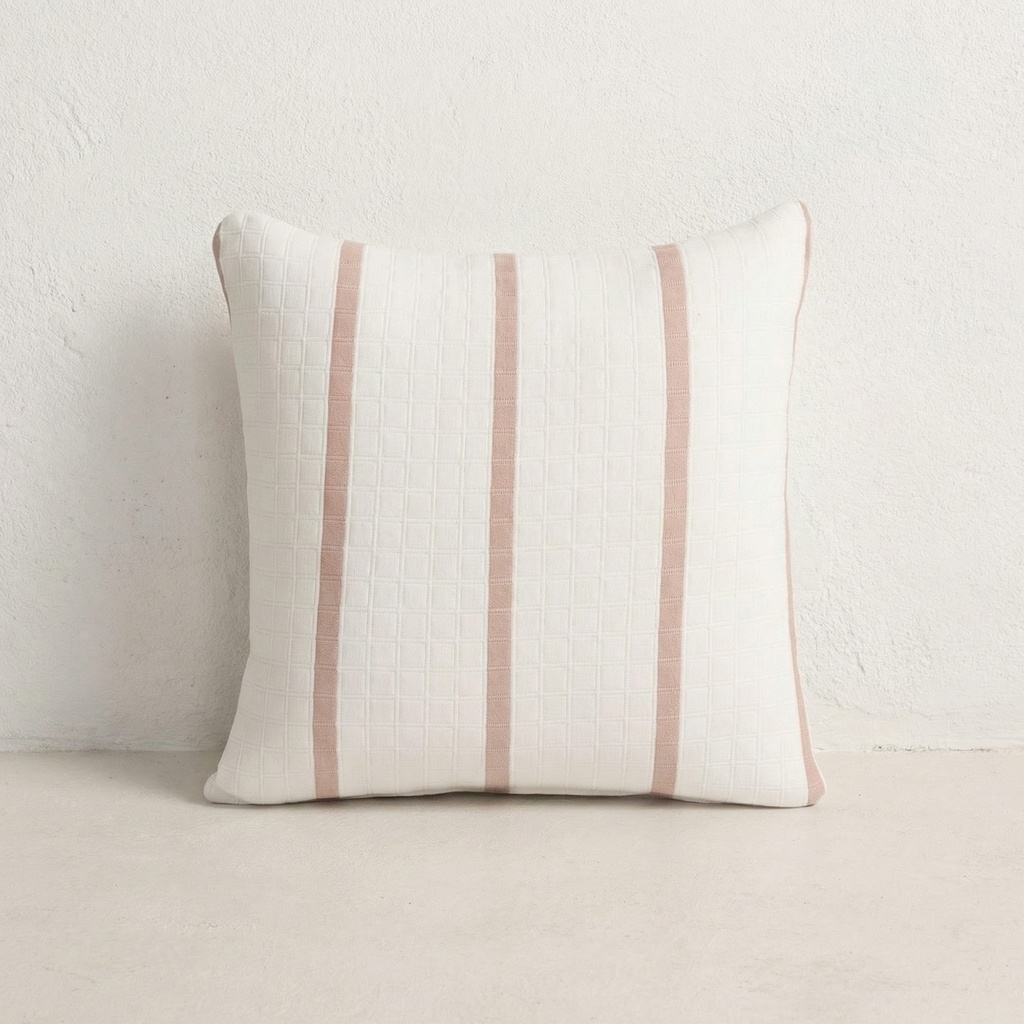 [FC2RETTARo-45] Pack 2 Fundas de Cojín Jacquard Algodón RETTA (Rosa)