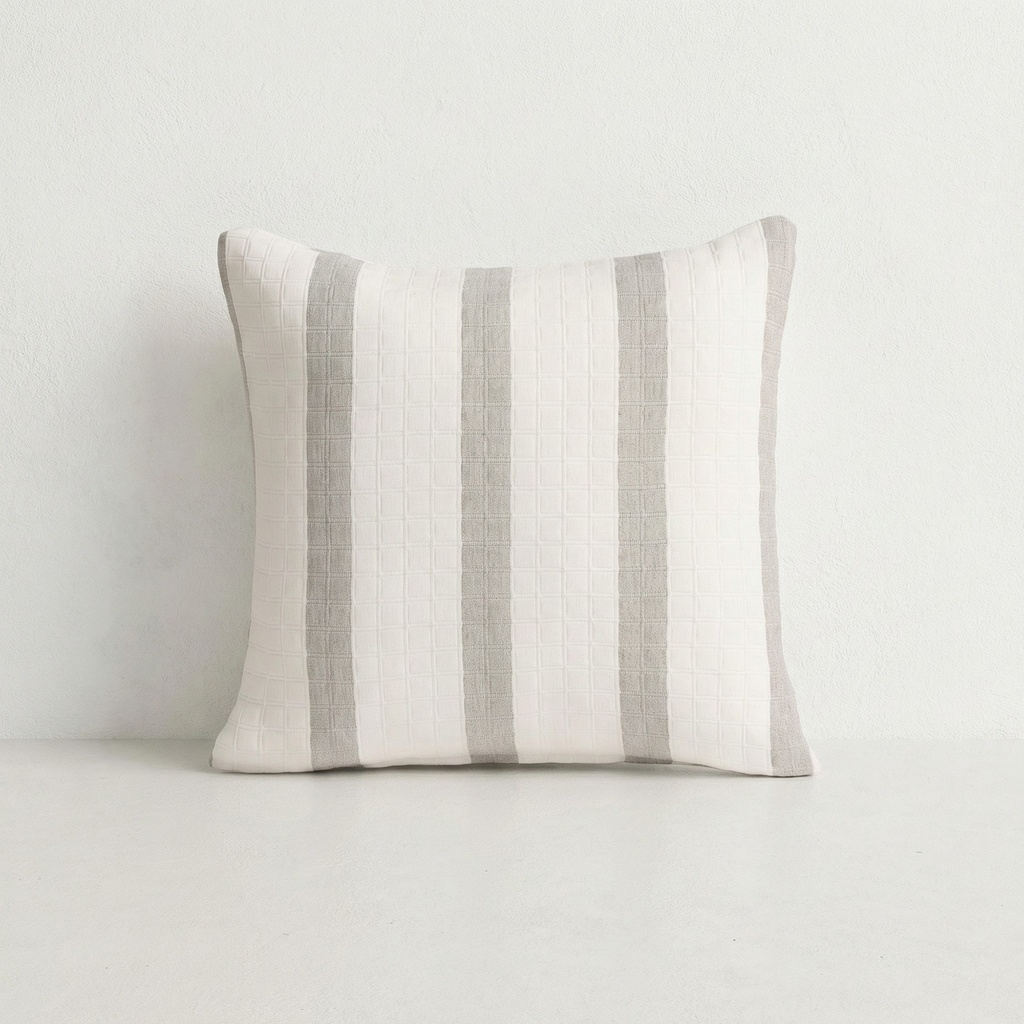 [FC2TESSEGR-45] Pack 2 Fundas de Cojín Jacquard Algodón TESSERA (Gris, 45x45 cm)