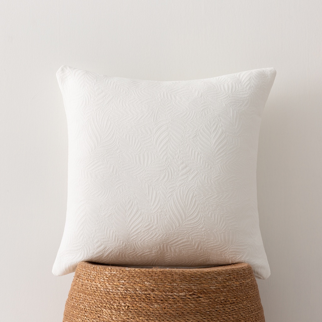 [FC2LINBL] Pack 2 fundas cojín jacquard Lindi 45x45 cm (Blanco)