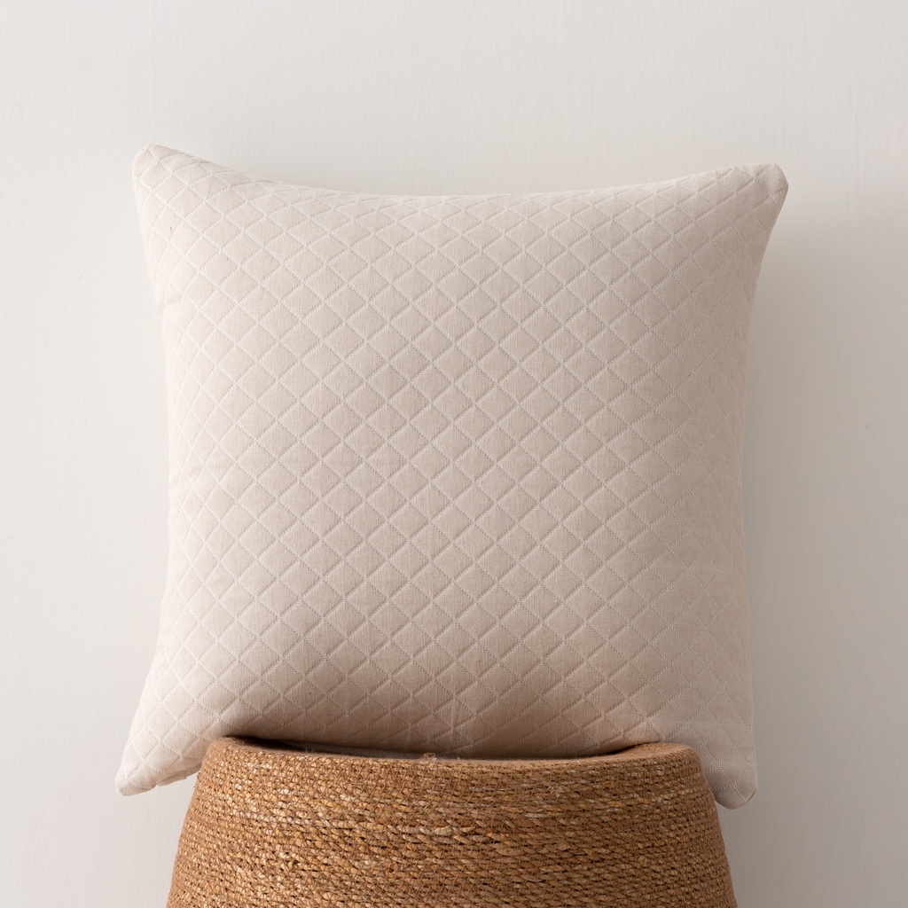 [FC2AFRCR] Pack 2 fundas cojín jacquard África 45x45 cm (Crudo)