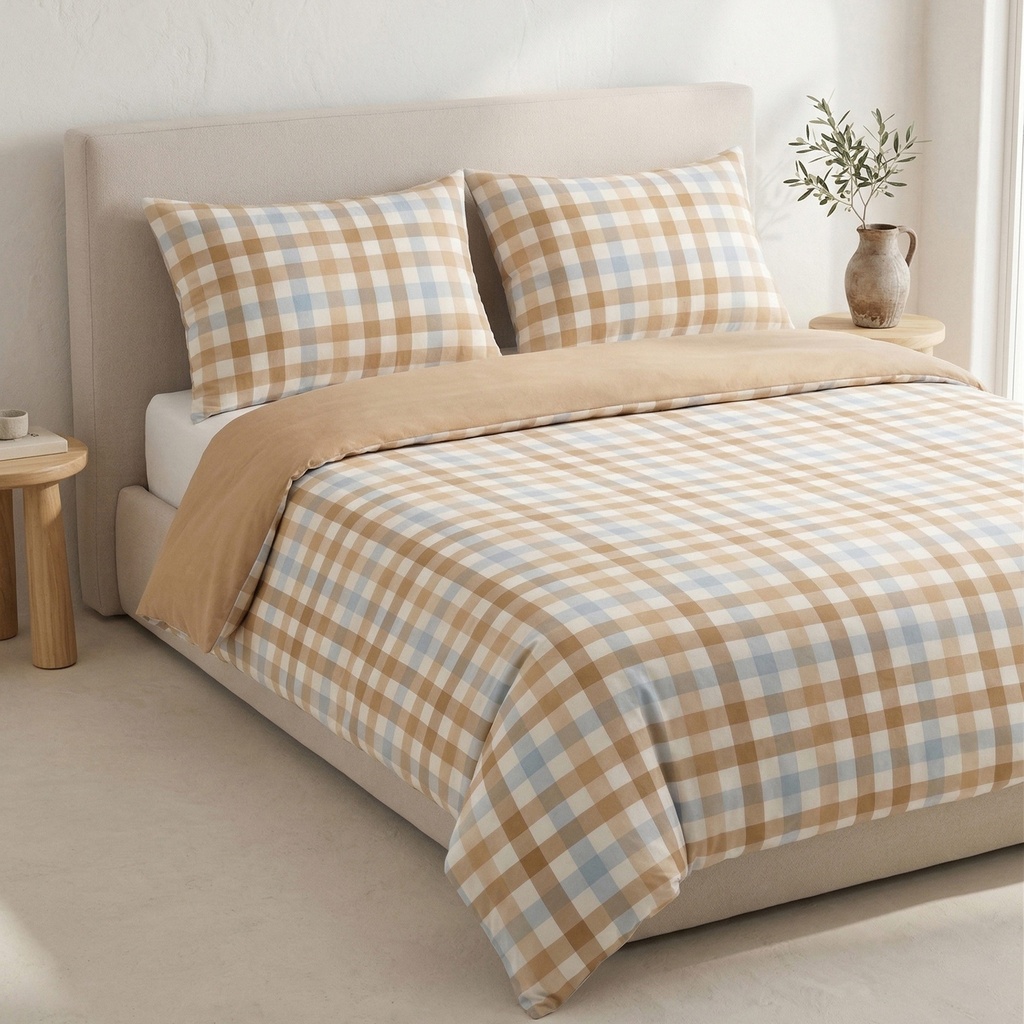 Juego Funda Nórdica 100% Algodón CREMA