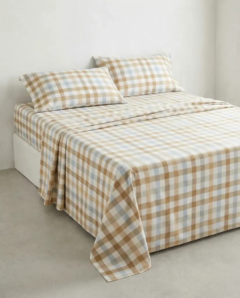 Juego de Sábanas 100% Algodón CREMA