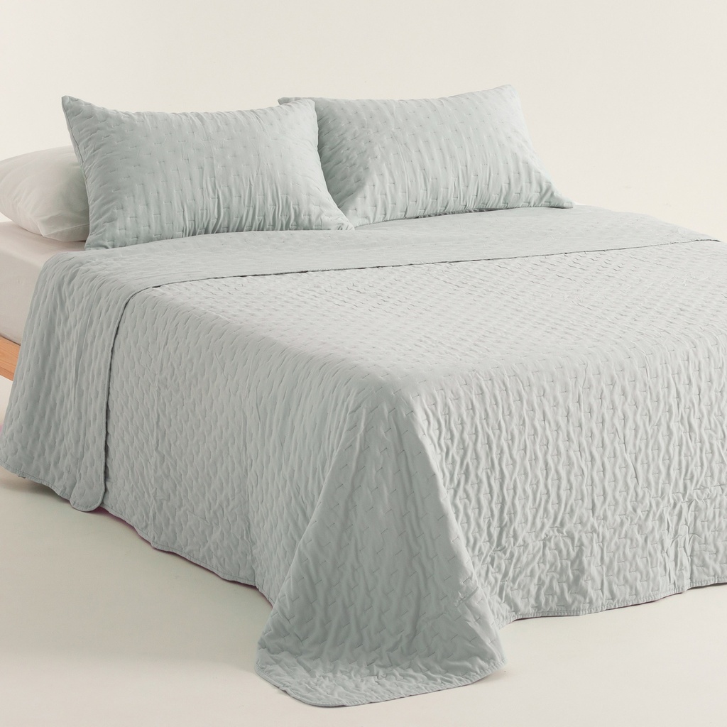 [COLNARACE-180] Colcha Nara acolchada (Celeste, Cama 80/90 - 180x270 cm + 50x70 cm)