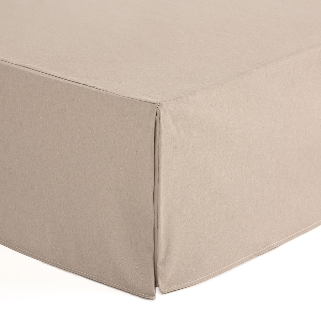 [CUBCAN80-BE] Cubre canapé liso polialgodón (Beige, 80x200 cm)