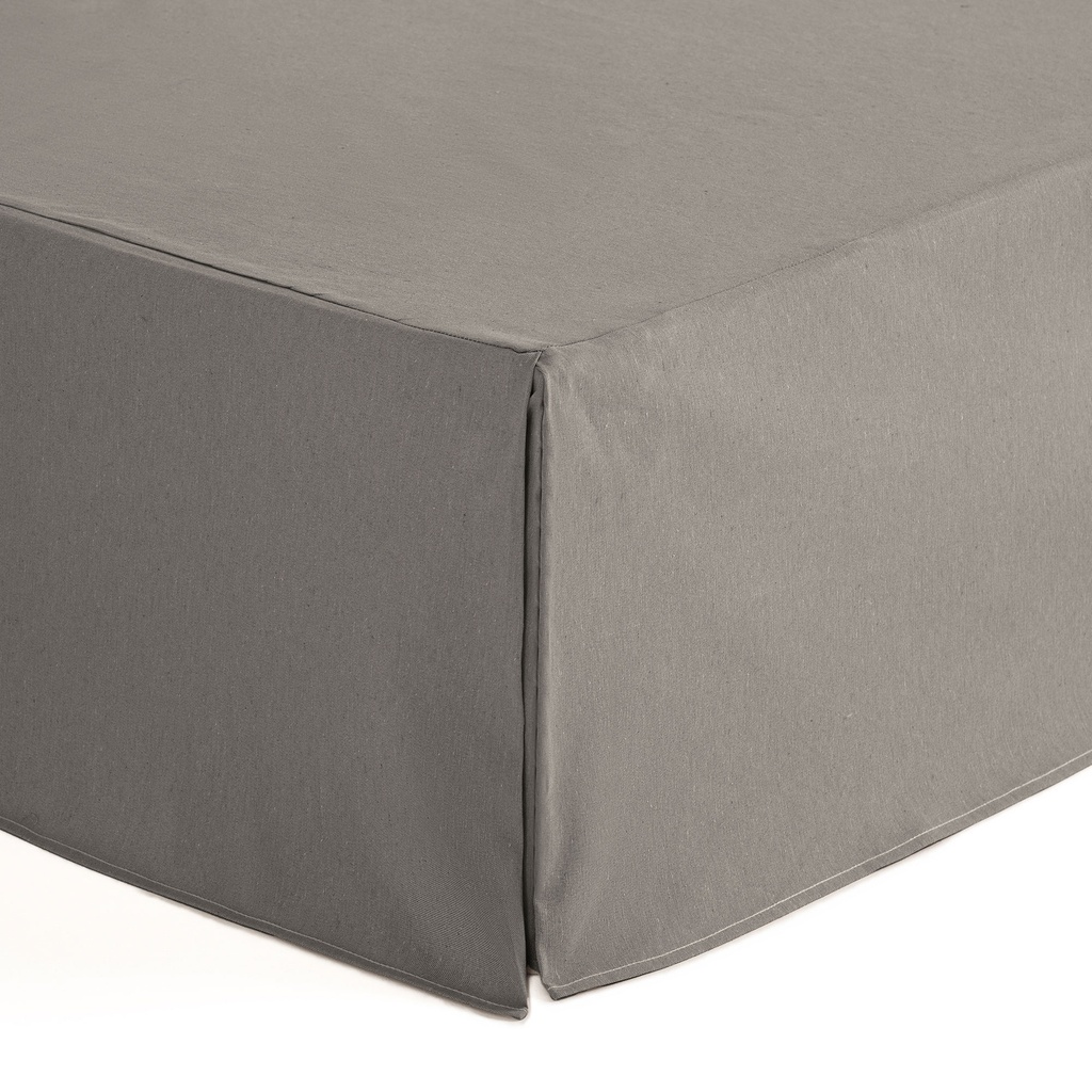 [CUBCAN80-GR] Cubre canapé liso polialgodón (Gris, 80x200 cm)