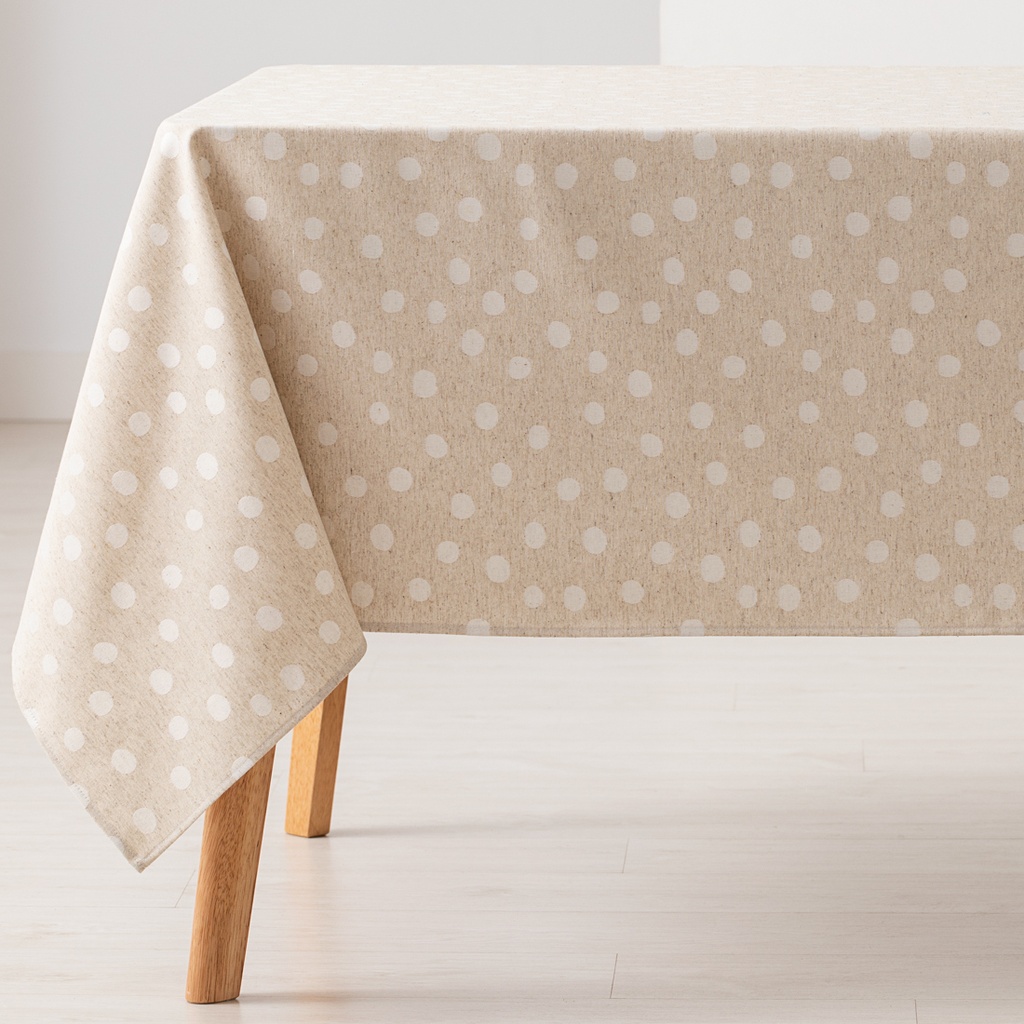 [MAJQPOIN100-LI] Mantel antimanchas jacquard Point (Lino, 140x100 cm)