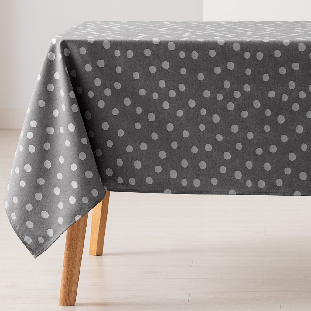 [MAJQPOIN100-AN] Mantel antimanchas jacquard Point (Antracita, 140x100 cm)