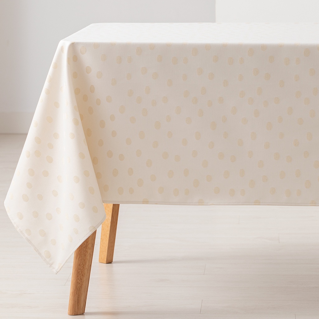 [MAJQPOIN100-OR] Mantel antimanchas jacquard Point (Oro, 140x100 cm)