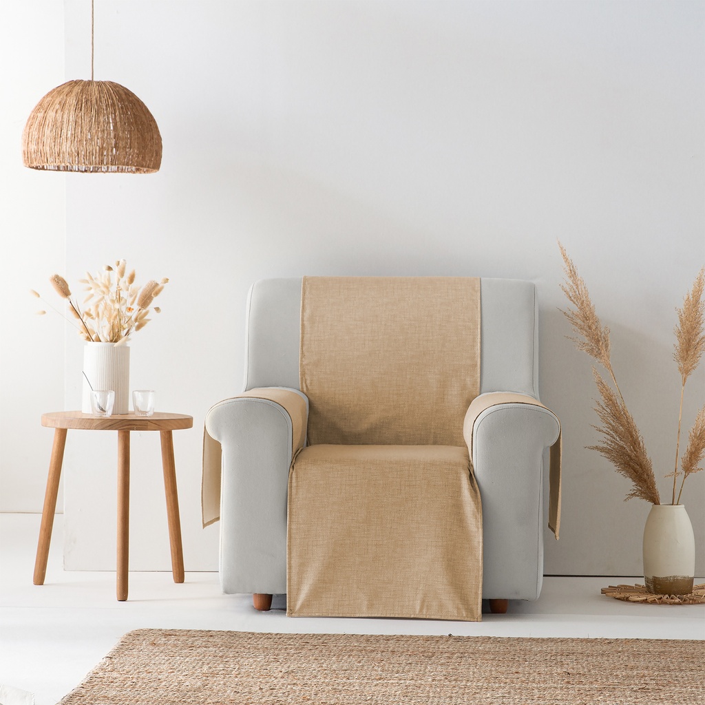 [CSPUP1P-CR] Cubre Sofa Puppy impermeable (Crudo, 1 plaza)