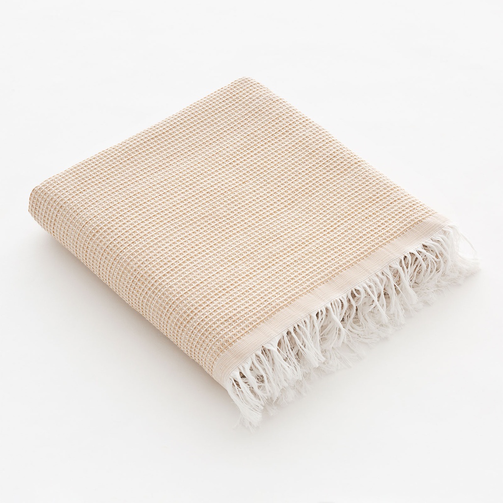 [FOUNIDBE] Fouta de playa nido (Beige, 90x180 cm)