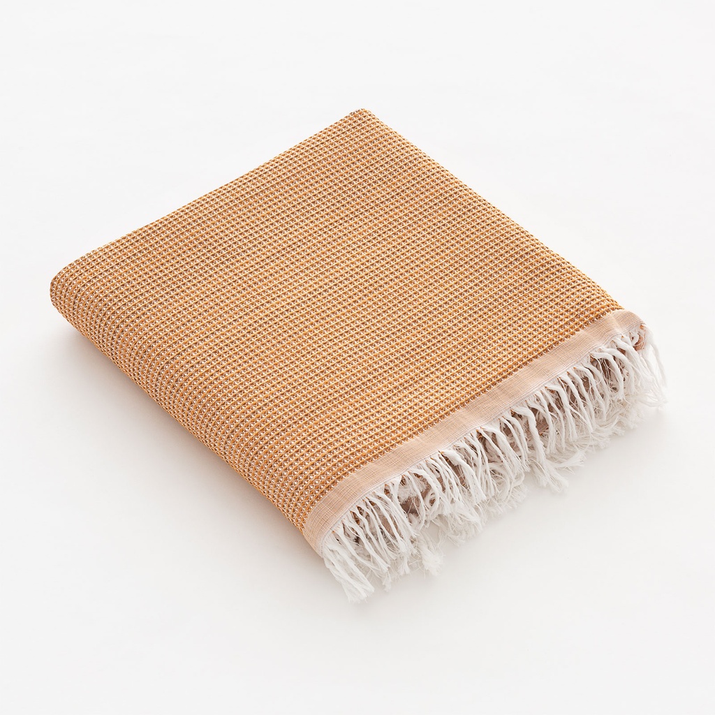 [FOUNIDMO] Fouta de playa nido (Mostaza, 90x180 cm)