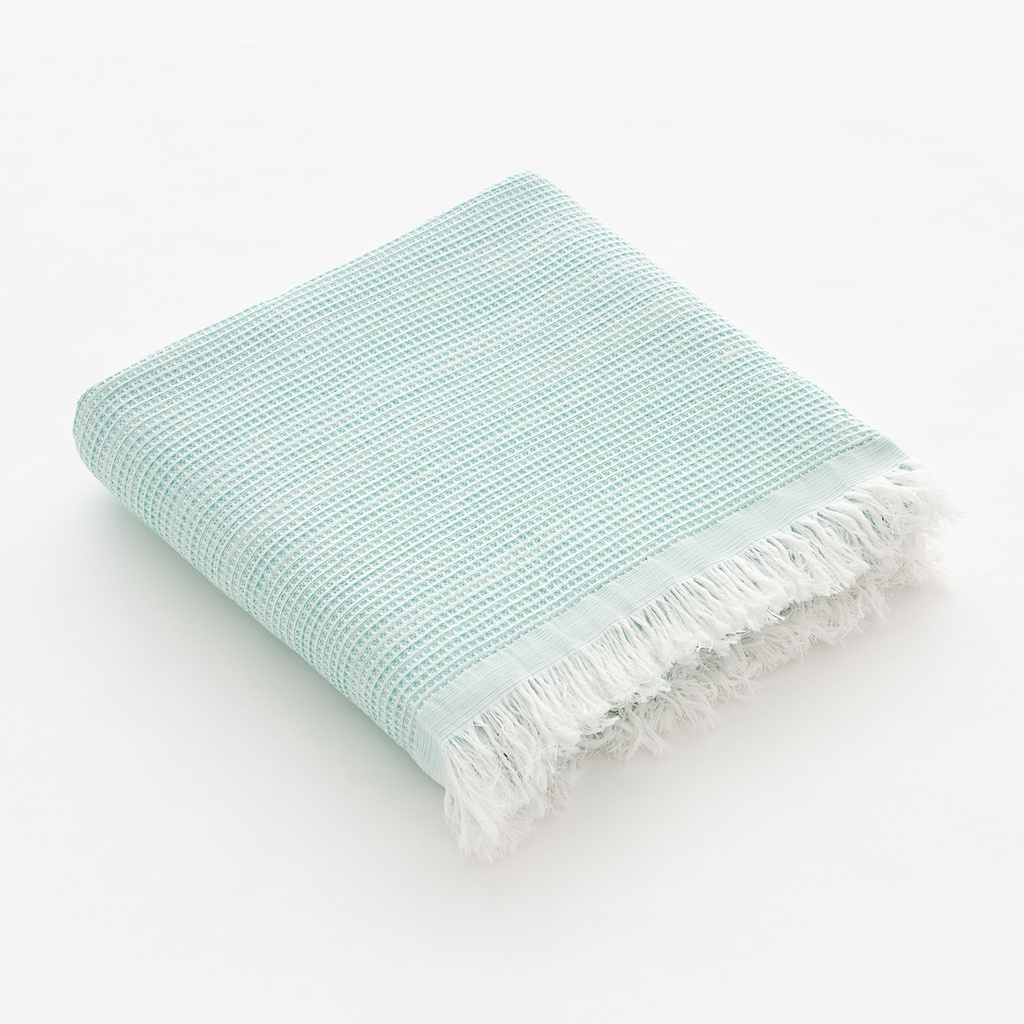 [FOUNIDAG] Fouta de playa nido (Agua Marina, 90x180 cm)