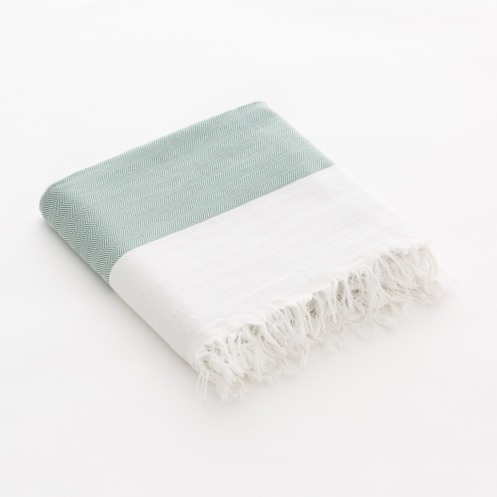 [FOUMARVE-90] Fouta de playa rayas Mar (Verde, 90x180 cm)